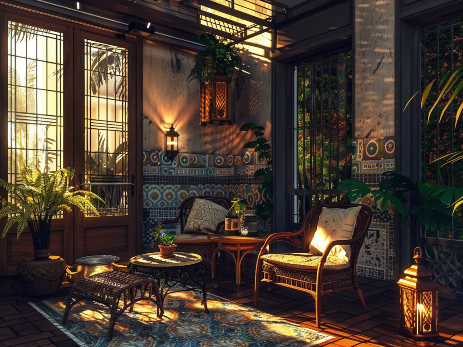 Jak urządzić taras w stylu retro z lampami LED w kształcie latarni?