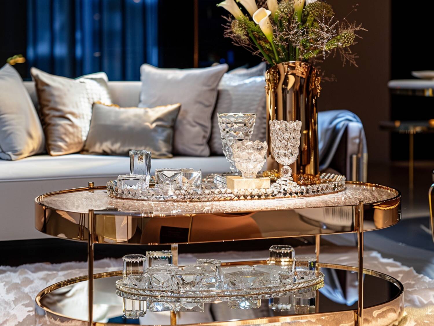 10 inspiracji na odnawianie stolików kawowych w stylu glamour.