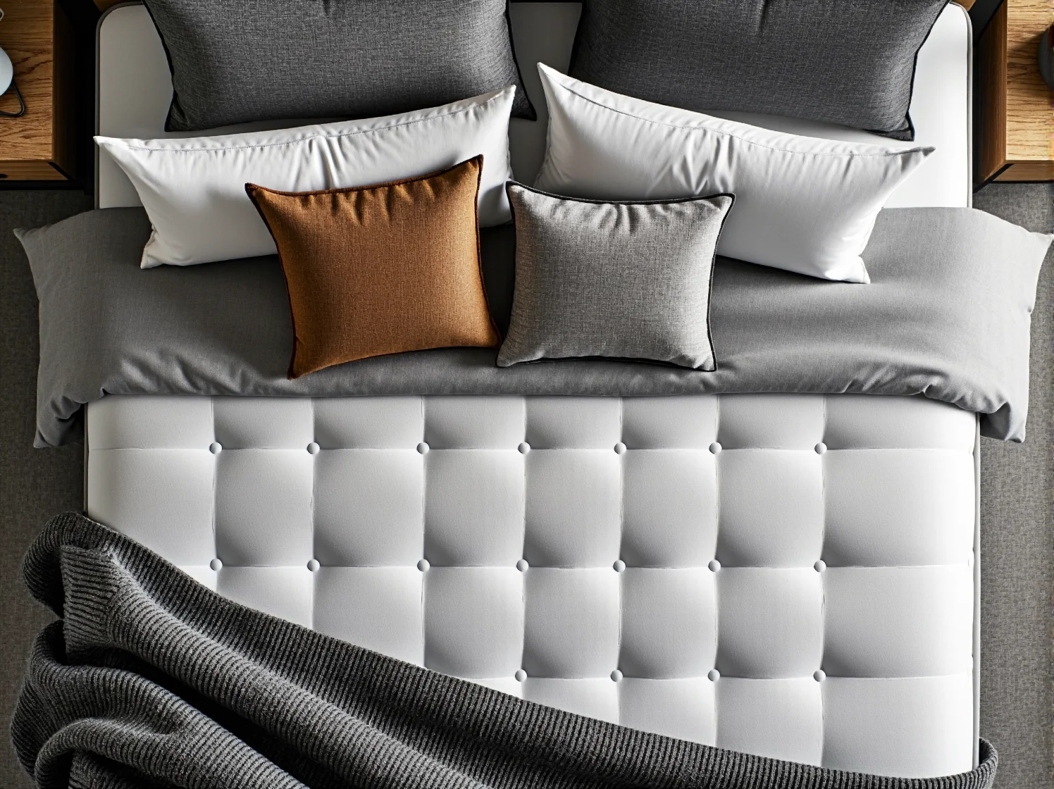 Sypialnia wyposażona w ergonomiczne łóżko na chory kręgosłup