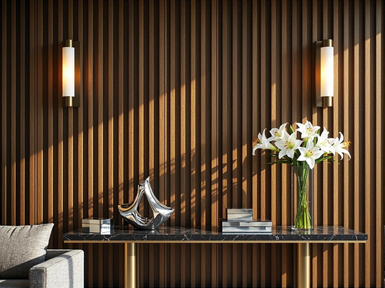 Nastrojowe lampiony i świece dekoracyjne na szklanym stoliku kawowym outdoor.