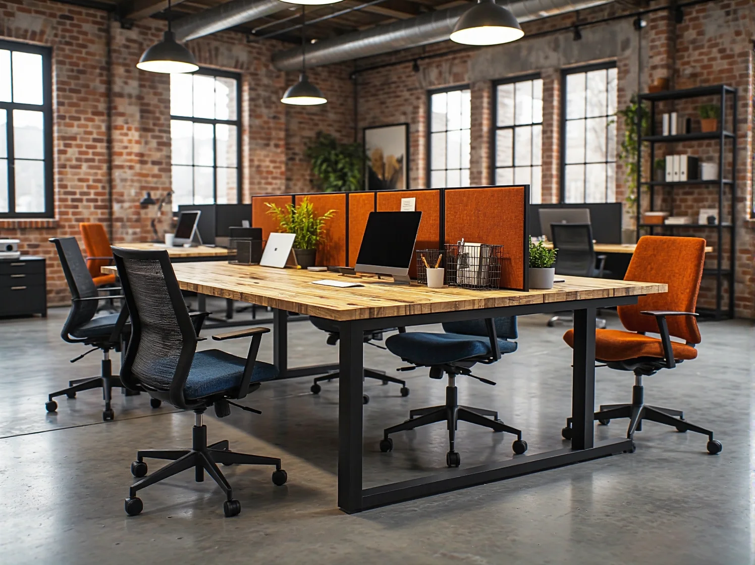 Nowoczesne fotele biurowe w przestrzeni coworkingowej dbające o zdrowy kręgosłup