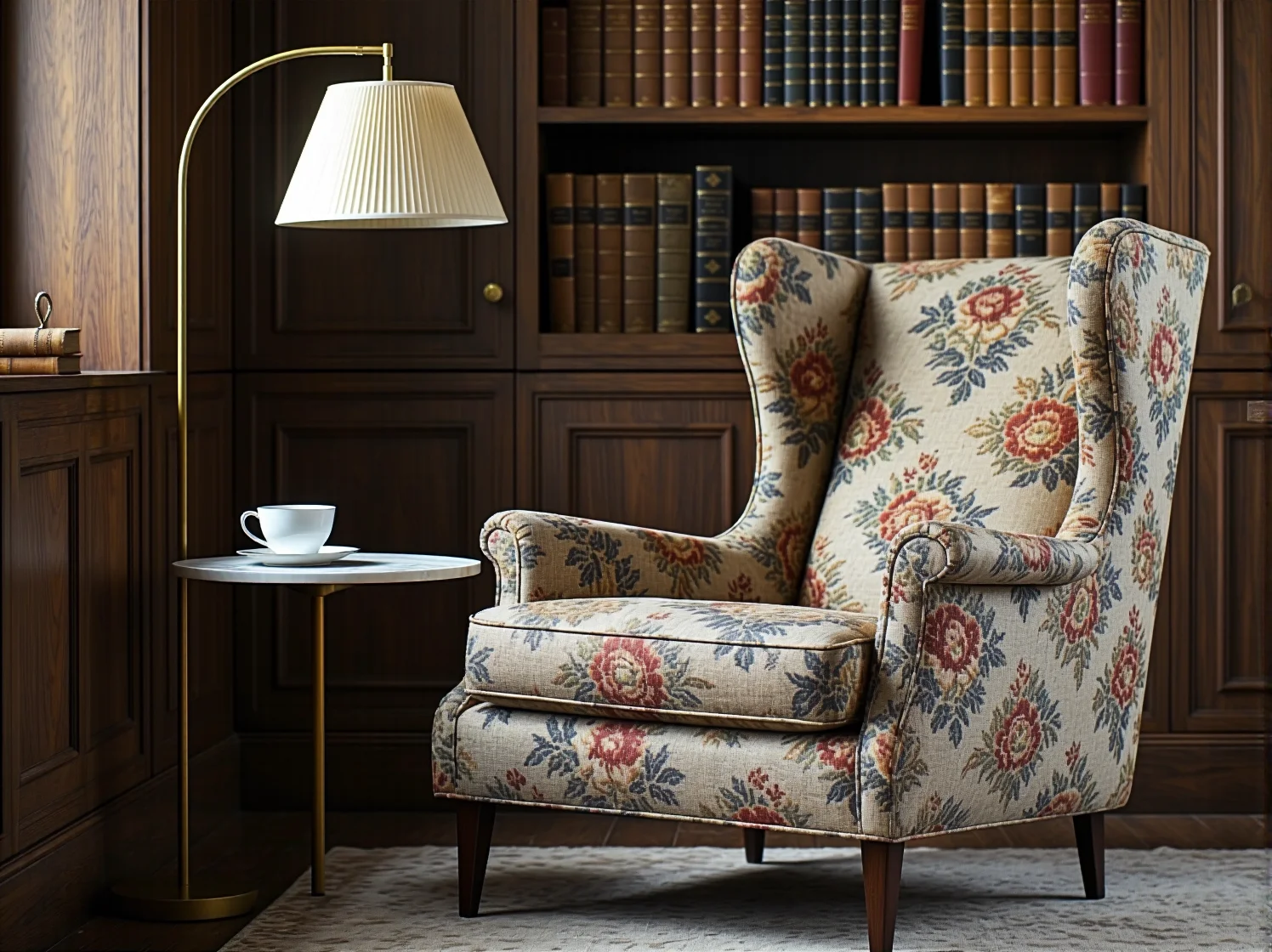 Oryginalny fotel w stylu vintage z nową tapicerką