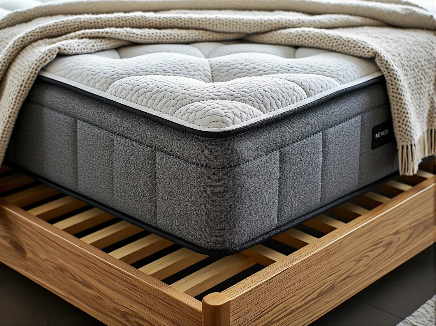 Mężczyzna budzący się wypoczęty i bez bólu pleców