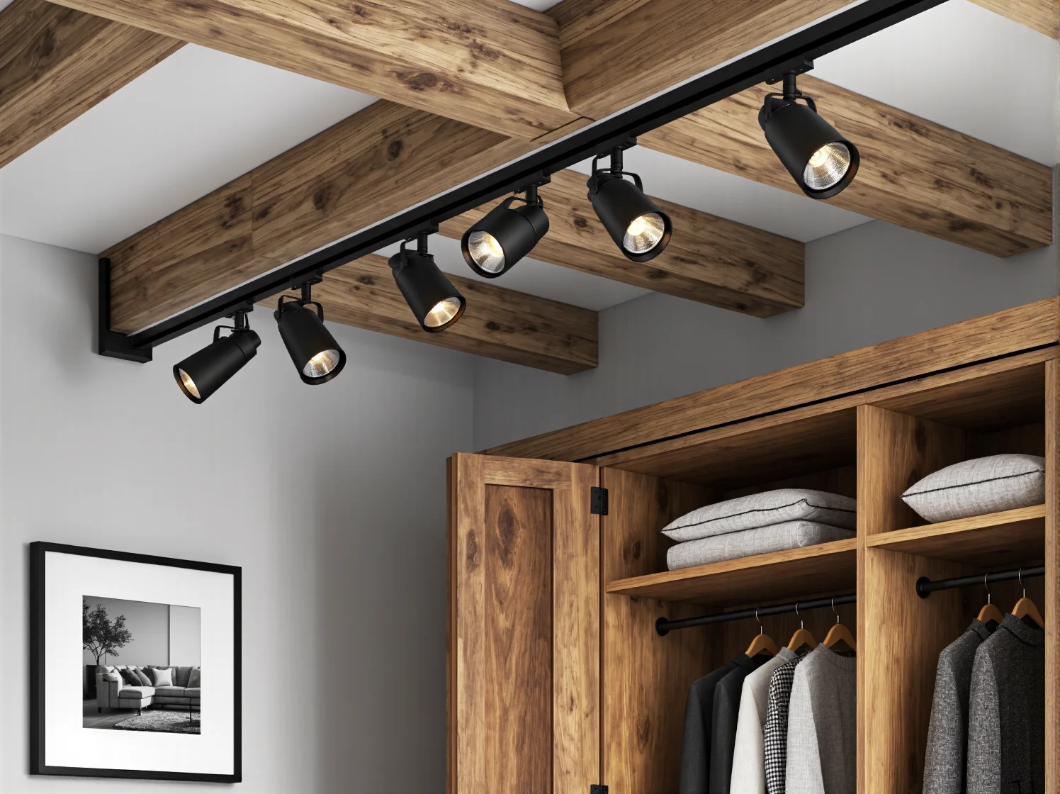 Praktyczne reflektory sufitowe w nowoczesnej sypialni