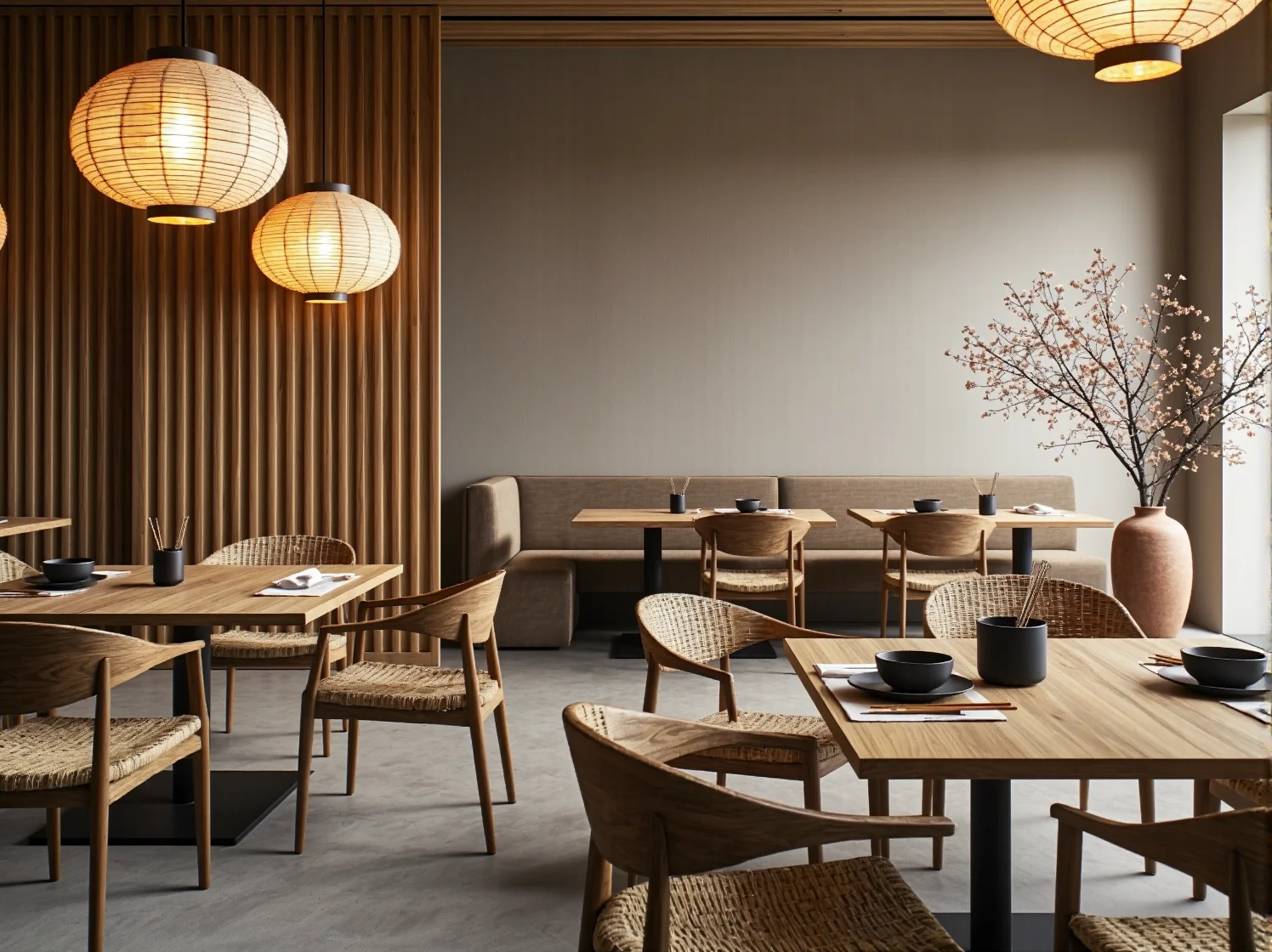 10 inspiracji na urządzenie wnętrz restauracyjnych w stylu japandi
