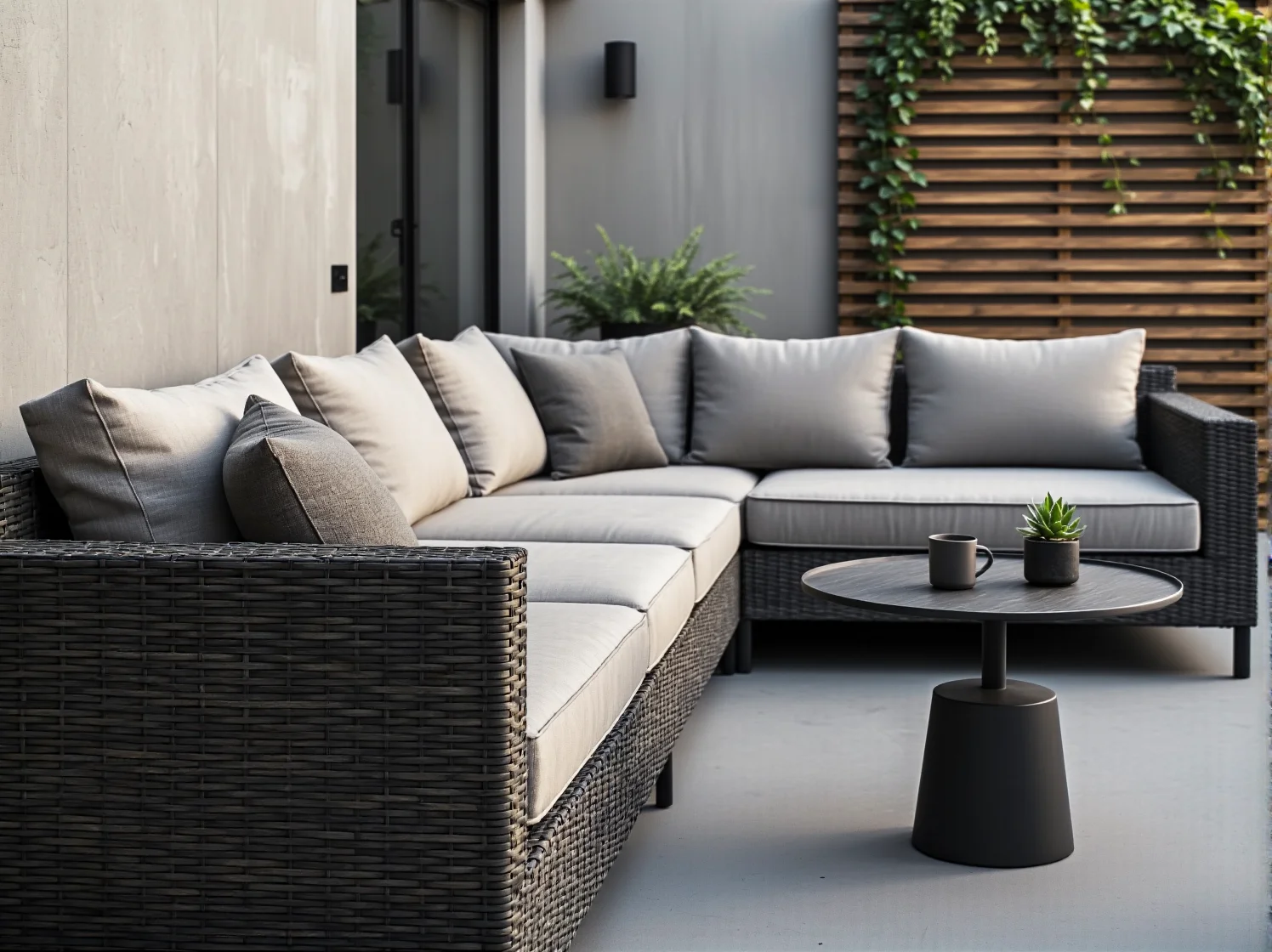 Wygodna sofa modułowa dopasowana do wąskiego balkonu